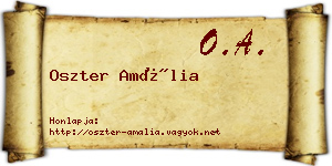Oszter Amália névjegykártya